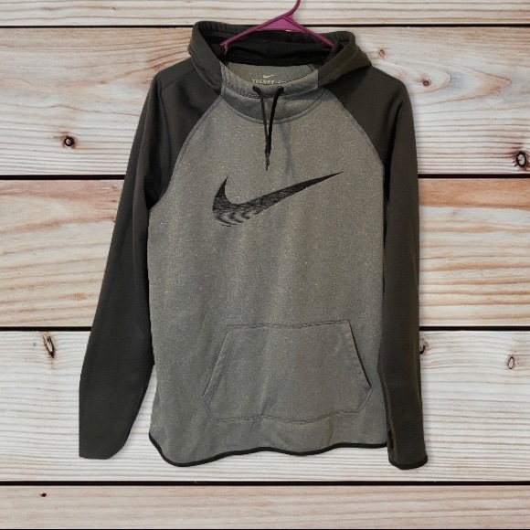 Nike Other - Men’s Nike Therma Fit Hoodie Sweatshirt Size Large Gray & Black